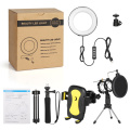 LED Ring Light with Microphone & Mobile-Phone Holder