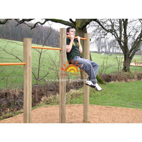 Wooden Uneven Bars Balance HPL Playground For Kids