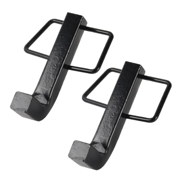 2pcs Heavy Duty Steel Black L Pins Zinc Coated Premium Hitch Parts with Integrated Clips