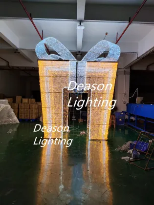 Giant Outdoor Christmas Gift Box Lights: Illuminating Decorations