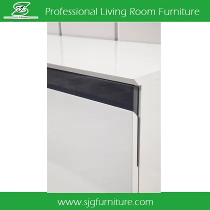 S Shape TV Cabinet Tempered Glass TV Stand Modern