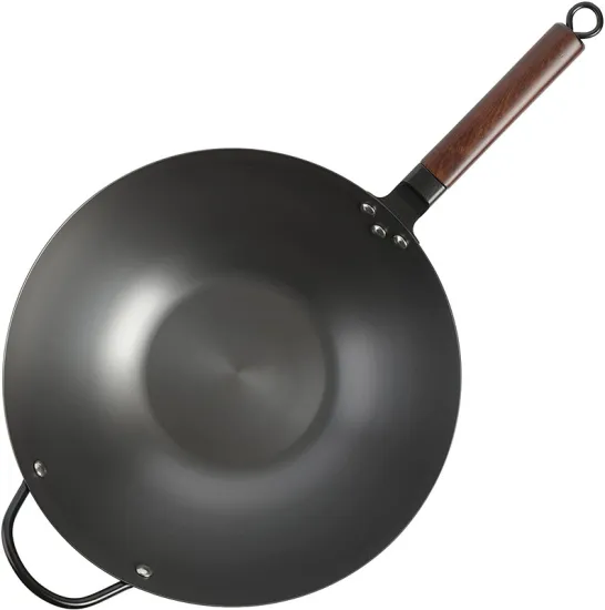 Carbon Steel Pre-Seasoned Wok Fry Pan for Restaurant Use