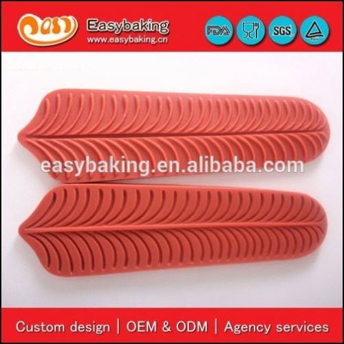 China factory direct silicone leaf shape fondant cake mould