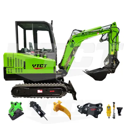 China-made 2.5 Ton Green Mini Excavator YTCT 2.5ton Small Digger
