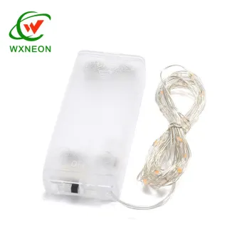 Copper String Light: Warm White 2m 20LED 2AA Battery-Powered Decoration
