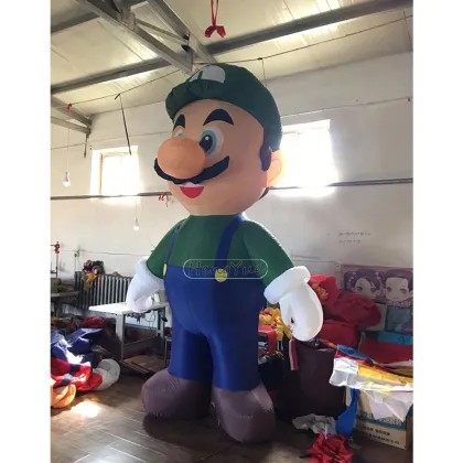 Customized Outdoor Inflatable Luigi Mascot for Business Advertising