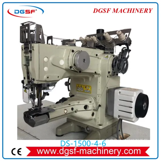 4 Needle 6 Thread Straight Arm Interlock Chain Stitch Sewing Machine DS-1500-4-6