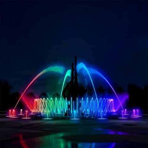 Fonte de piso seco LED decoração de jardim externo