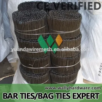 China factory wholesale price 16gauge 6" 7" 8" 9" 10" 12" 16" 18" 21" 24" soft black bar ties /double loop wire ties / bag ties