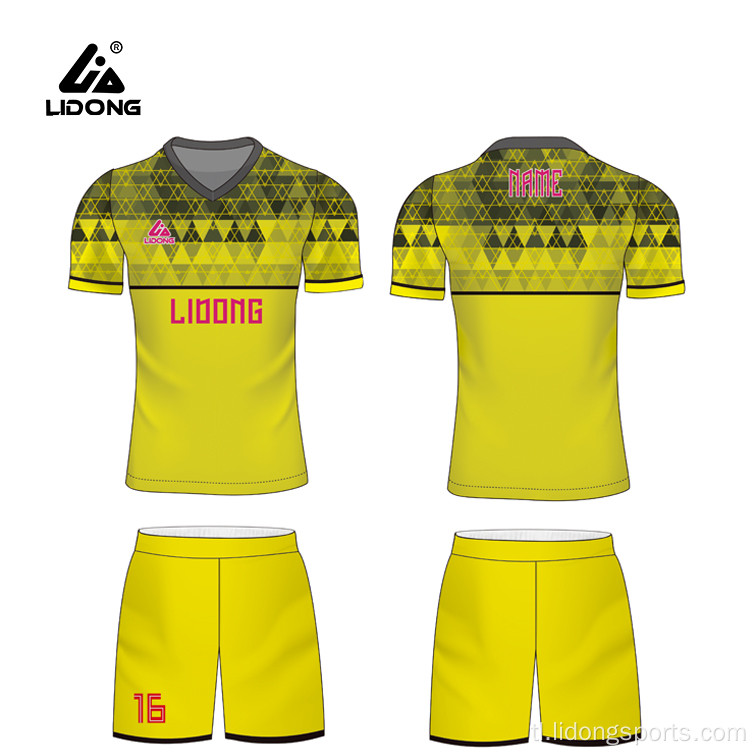 Pag -print ng Sublimation Mabilis na Dry Team Soccer Wear