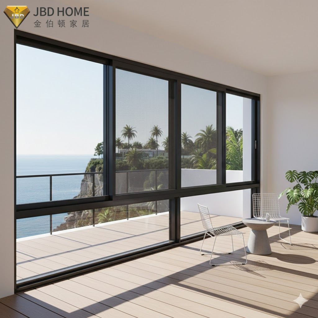 Mundu mailan ziurtatutako aluminiozko leiho irristagarriak NFRC AS2047 NOA CE