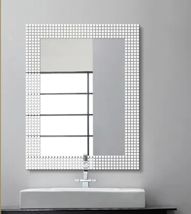 Bathroom mirror ,silver mirror, wall mirror, mirror with glass shelves,wall bathroom mirror