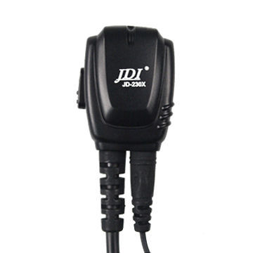 Streamline Appearance Speaker Microphone w/PTT for Two-way/CB Radios, w/3.5mm Threaded Earphone Jack