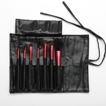 7 Red metal pipe make up brushes