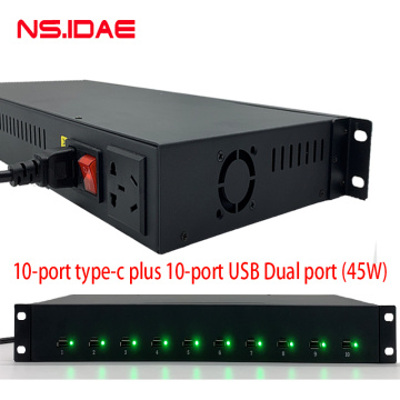 Dual port quick charge cabinet type charger