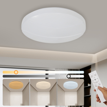 Modern Dimmable LED Ceiling Light - Acrylic Round Flush Mount Lamp for Living Room and Bedroom