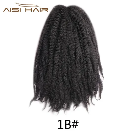Aisi Hair Synthetic Marley Crochet Braids Hair Soft Afro Kinky Crochet Braids Hair Extensions for Black Women