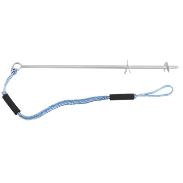 Yanyu Sand Anchor with Removable Handle, Bungee Line & Carry Bag for Jetski - 316 Stainless Steel