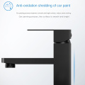 Matte black square higher bathroom sink faucet