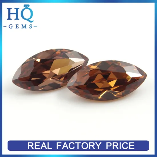 Factory direct sale Marquise cut champagne cz stone