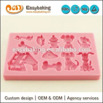 New arrival cake decorating fondant custom dog bone silicone molds