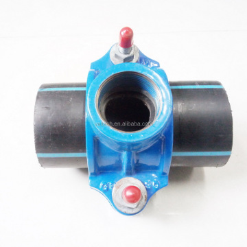 Ductile Cast Iron Tapping Saddle Clamp for PVC PE AC Pipes