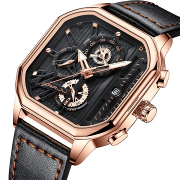 High Quality Male Quartz Wristwatch with Chronograph and Waterproof Case