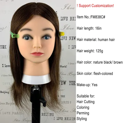 Professional Hairdressing Training Head with Stand