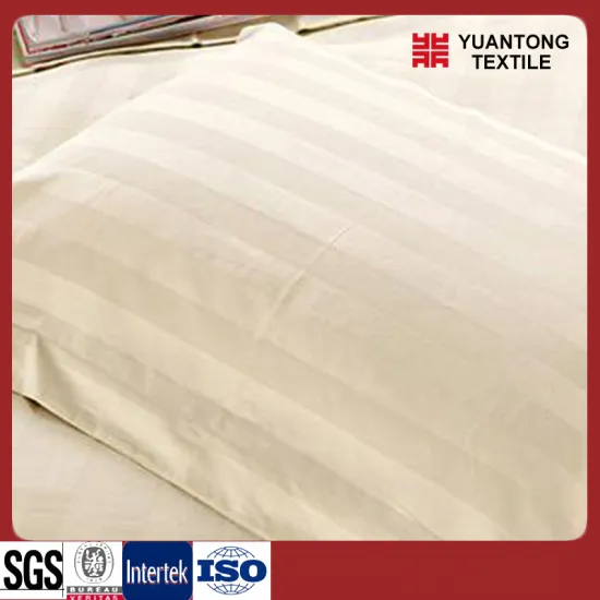 Plain Weave Sateen Stripe Hotel Bedding Fabric