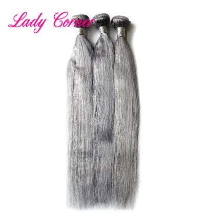 Soft and smooth grey human hair for braiding raw grey hair