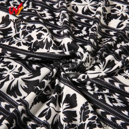China supplier flower printing spandex fabric for clothes