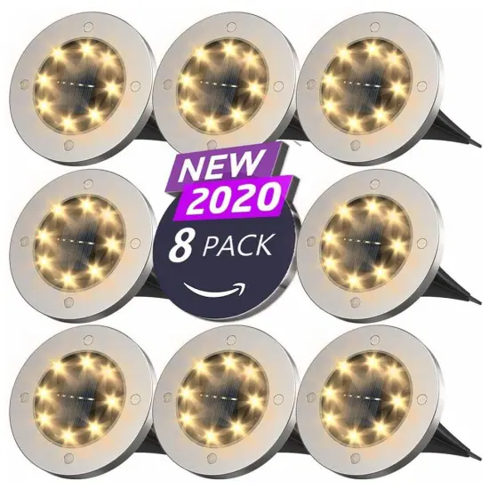 8LED Solar Underground Lights Home Solar Lawn Lights Outdoor Garden Decoration Lights Solar Energy Lights