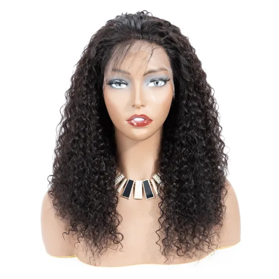 360 Lace Frontal Wigs 10A Nature Color Jerry Curly Cheap Brazilian Hair Wigs Wholesale In Stock,100% Human Hair