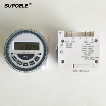 24-Hour/Weekly Programmable Digital Timer Switch Relay TM619 with Battery Replacement