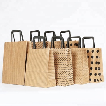 Stocked Shopping Paper Bag with Flat Handle