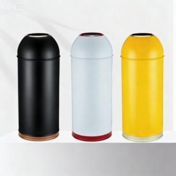 Customized Metal Bullet Trash Can for Commercial Spaces