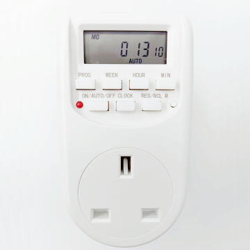 24-Hour Programmable UK Plug-in Digital Infinite Repeat Cycle Intermittent Timer for Electrical Outlets