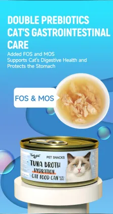 Pet snacks tuna broth hydration cat food can