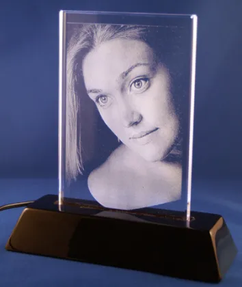 crystal glass photo frame