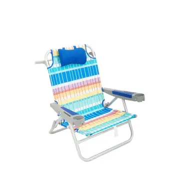 Aluminum Backpack Beach Chair: Folding, Reclining Lounge Camp Seat