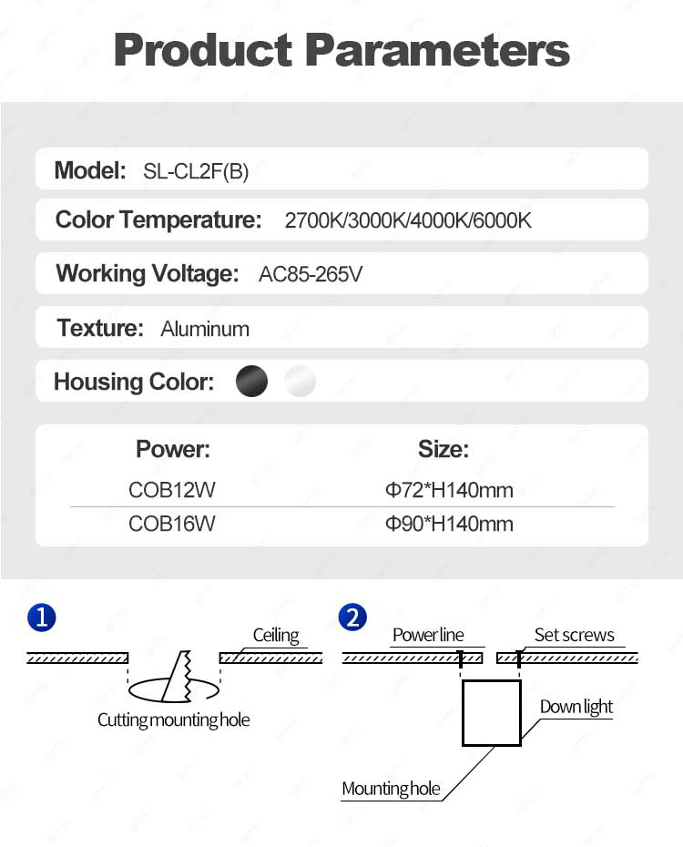 surface mounted ip65 led downlight