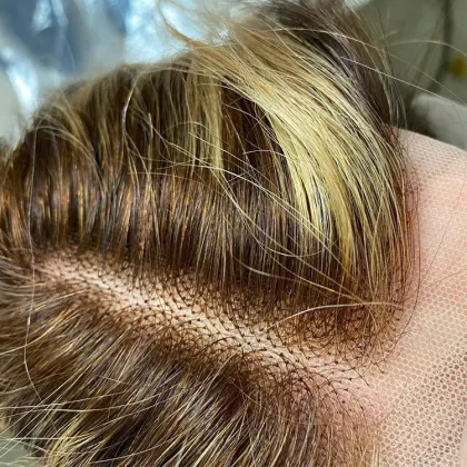 Highlight 1B Honey Brown Color Straight Human Hair Lace Front Wig Virgin Brazilian Hair Highlight Wig Transparent HD Frontal Wig