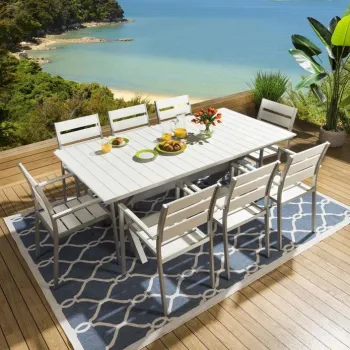 Best Patio Garden Furniture: Aluminum Dining Sets for Leisure and Beach