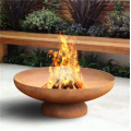 في الهواء الطلق Cor Ten Steel Garden Metal Fire Pit