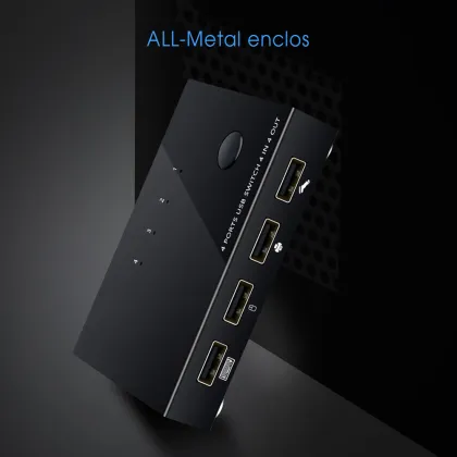 kebidumei 4ports Kvm Switch Switcher Usb 2.0 Splitter Printer Mouse Keyboard Share 4 Devices Usb Kvm Switcher Box Adapter