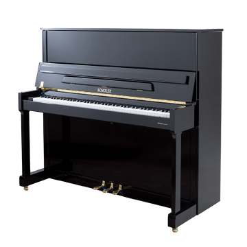Petrof · Scholze S126 rechtop piano zwart gepolijst professioneel spelen 126 cm European geproduceerde piano door Petrof