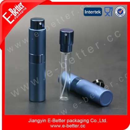 twist up silver perfume bottle