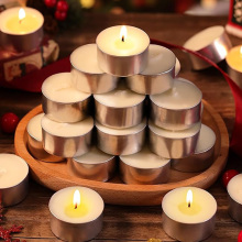 9 гадзін, якія палаюць белыя соевыя чайныя агеньчыкі