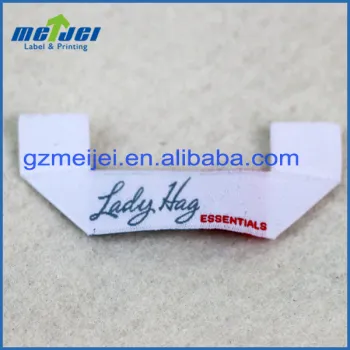 side folding woven label