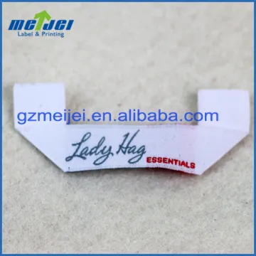 side folding woven label